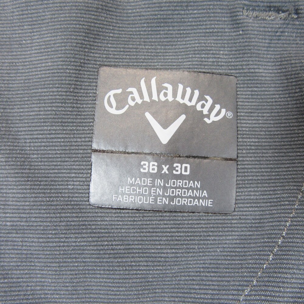 Callaway Mens Golf Chino Pants 36 x 30 Gray Cotton Polyester Flat Front Pockets - Picture 6 of 9